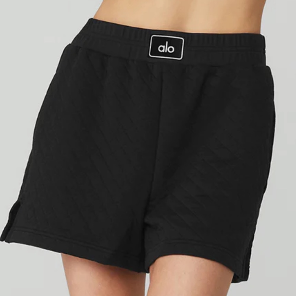 ALO Yoga Black Quilted Women's Shorts